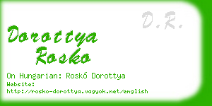 dorottya rosko business card